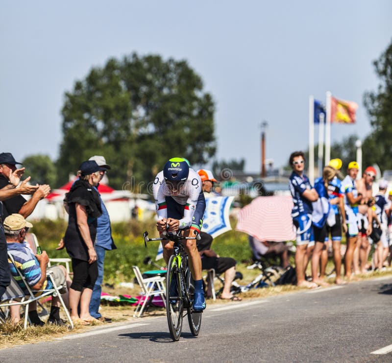 Den cyklistNairo Alexander Quintana Rojas viten Jersey arkivfoton Den cyklistNairo Alexander Quintana Rojas viten Jersey arkivfoton