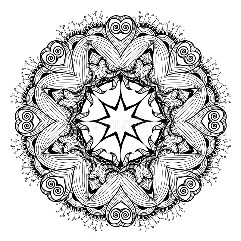 Den dekorativa rundan snör åt modellen är som mandala_1 vektor illustrationer Den dekorativa rundan snör åt modellen är som mandala_1 vektor illustrationer