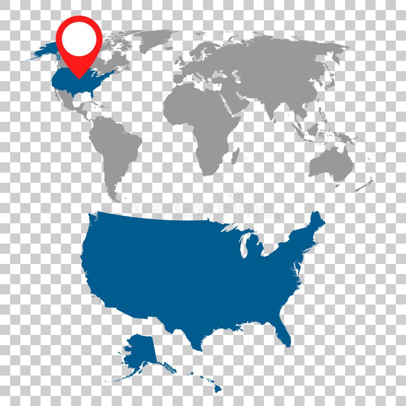 Den detaljerade översikten av USA och världskartanavigering ställde in Plan vektor il vektor illustrationer Den detaljerade översikten av USA och världskartanavigering ställde in Plan vektor il vektor illustrationer