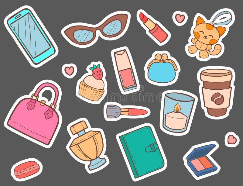 Den drog gulliga handen för designen för popet för lappen för mode för illustrationen för vektorn för teckningen för hipsterklist royaltyfri illustrationer Den drog gulliga handen för designen för popet för lappen för mode för illustrationen för vektorn för teckningen för hipsterklist royaltyfri illustrationer