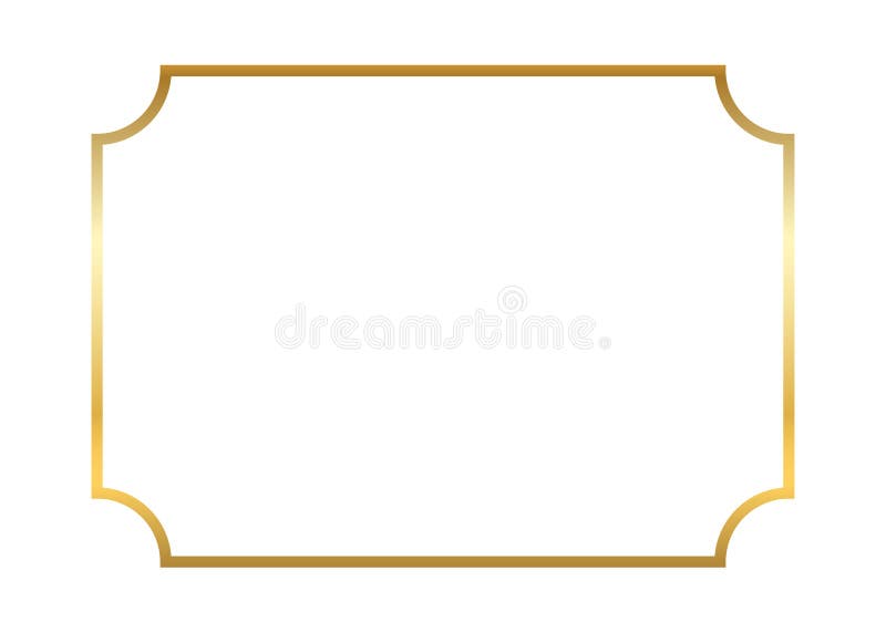 Den extra illustratören för guld för ramen för Adobeeps-formatet inkluderar Härligt enkelt vektor illustrationer