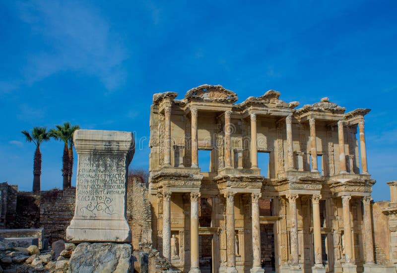 Den forntida antika staden av Efes, det Ephesus arkivet fördärvar i Turkiet arkivbilder Den forntida antika staden av Efes, det Ephesus arkivet fördärvar i Turkiet arkivbilder