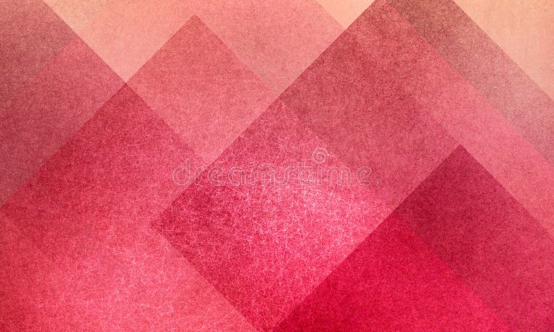 Den geometriska abstrakta rosa färg- och persikabakgrundsmodellen planlägger med diamanten, och kvarteret kvadrerar i lager med t