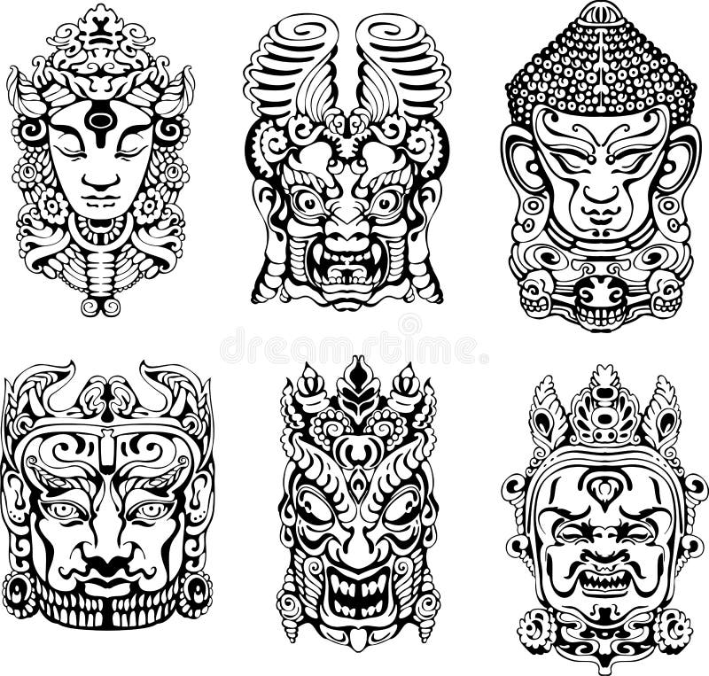 Den hinduiska guden maskerar