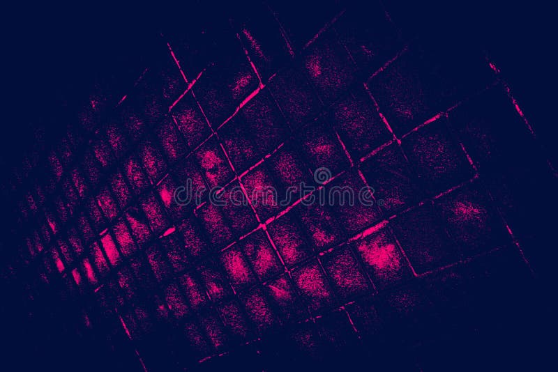 Den härliga closeupen texturerar abstrakta tegelplattor och mörk svart rosa bakgrund för vägg för färgexponeringsglasmodell och k royaltyfri fotografi