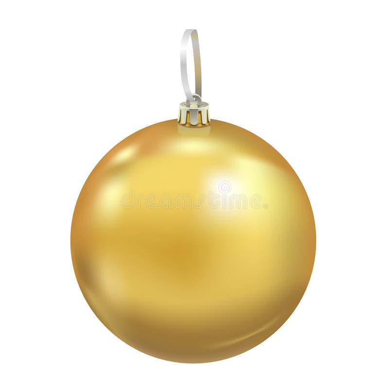 Den härliga realistiska nya glas- gula bollen för året 3D med reflekterar isolerat på vit bakgrund Traditionell garnering för en stock illustrationer Den härliga realistiska nya glas- gula bollen för året 3D med reflekterar isolerat på vit bakgrund Traditionell garnering för en stock illustrationer