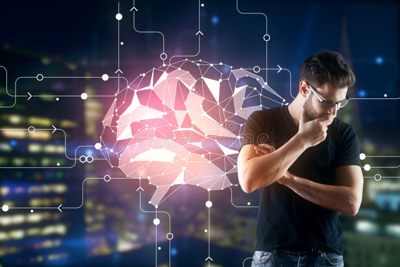 den konstgjorda hjärnan circuits mainboard för elektronisk intelligens för begrepp över arkivbild den konstgjorda hjärnan circuits mainboard för elektronisk intelligens för begrepp över arkivbild