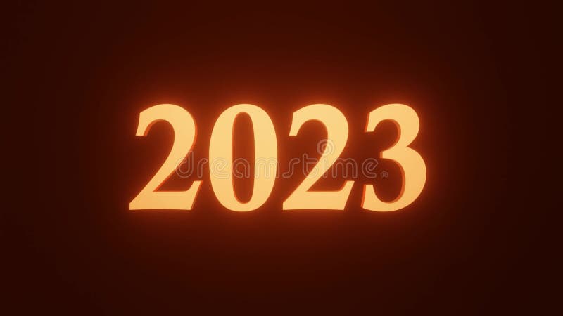 Den ljusorange färgabstrakta, ljusnande typografin i nattskiktskonceptet är berömda julklappar och lyckligt nytt år 2023 vektor illustrationer