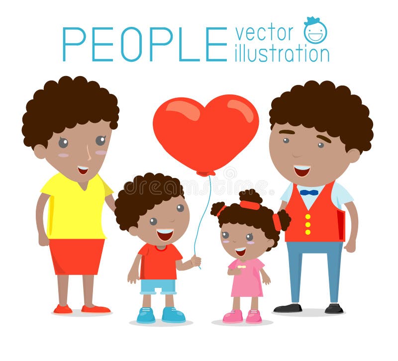 Den lyckliga familjen, den lyckliga familjen som gör en gest med gladlynt leende, uppfostrar med ungar Isolerad färgrik illustrat stock illustrationer Den lyckliga familjen, den lyckliga familjen som gör en gest med gladlynt leende, uppfostrar med ungar Isolerad färgrik illustrat stock illustrationer