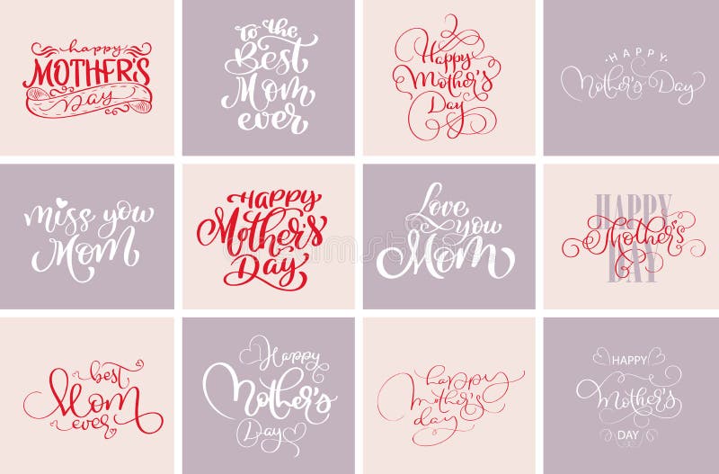 Happy mothers day quotes, Best mom ever. Set of vector t-shirt or postcard print design, Hand drawn vector calligraphic text design templates. Happy mothers day quotes, Best mom ever. Set of vector t-shirt or postcard print design, Hand drawn vector calligraphic text design templates.