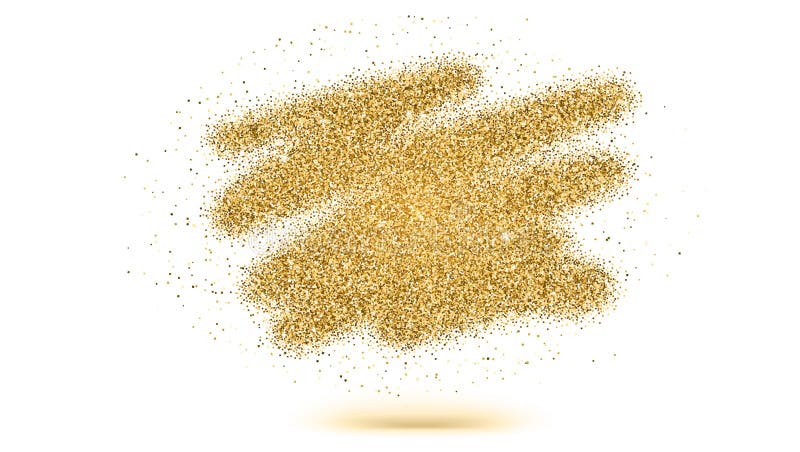 Den lyxiga guld- gnistrandet blänker borsteslaglängder Textur av damm som isoleras på vit bakgrund Guld- explosion av partiklar vektor illustrationer Den lyxiga guld- gnistrandet blänker borsteslaglängder Textur av damm som isoleras på vit bakgrund Guld- explosion av partiklar vektor illustrationer