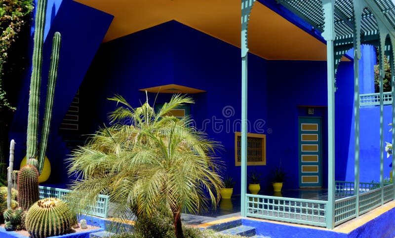 Den Majorelle trädgården - Marrakech fotografering för bildbyråer Den Majorelle trädgården - Marrakech fotografering för bildbyråer