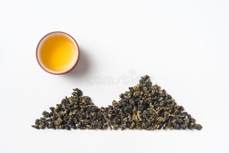 Den nya orienteringen för knoppen för taiwan oolongte gillar berget arkivbild Den nya orienteringen för knoppen för taiwan oolongte gillar berget arkivbild
