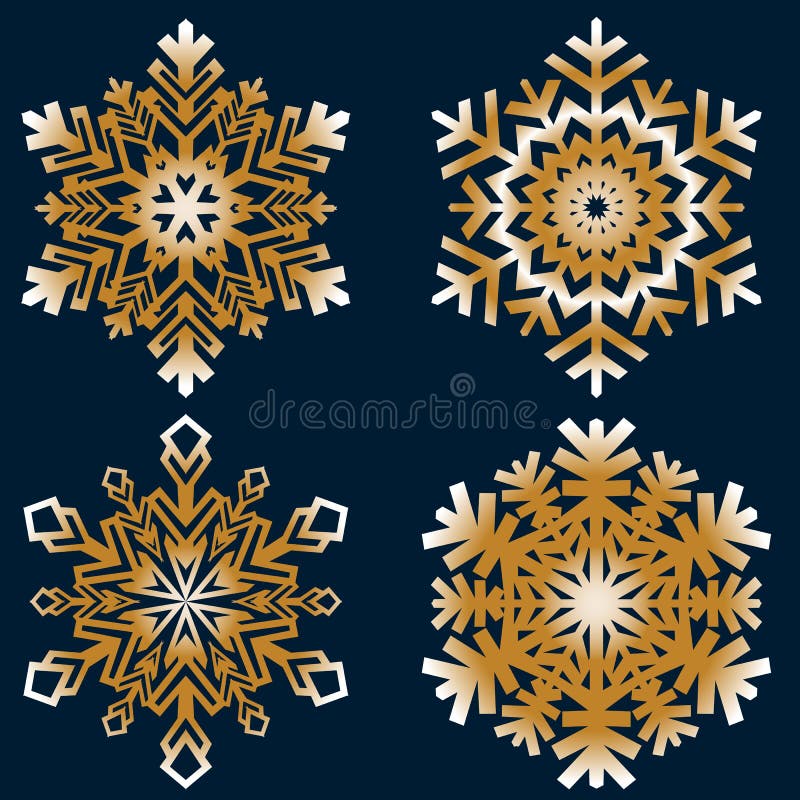 Den plana linjen snösymboler, snö flagar konturn royaltyfri illustrationer
