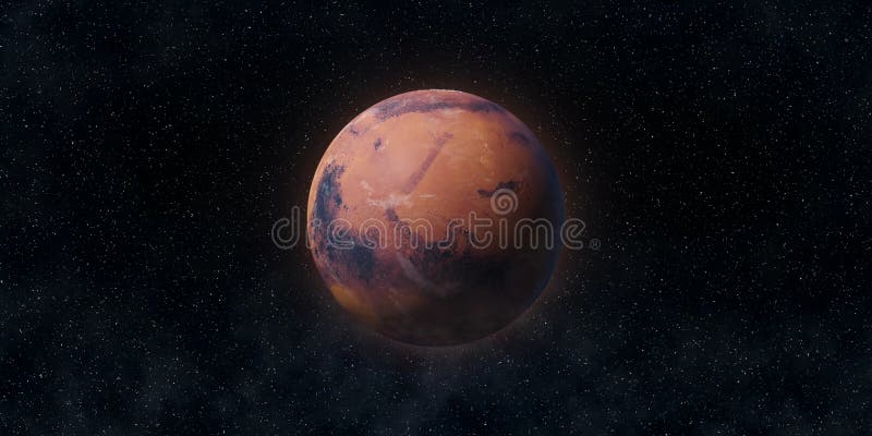 Den röda planeten fördärvar Astronomi- och vetenskapsbegrepp Beståndsdelar av denna avbildar möblerat av NASA