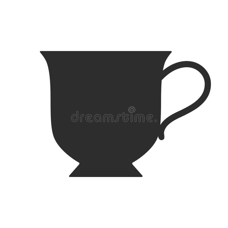 Den svarta konturn av rånar för drinkar Plan symbol, objekt av koppen för te eller kaffe stock illustrationer Den svarta konturn av rånar för drinkar Plan symbol, objekt av koppen för te eller kaffe stock illustrationer