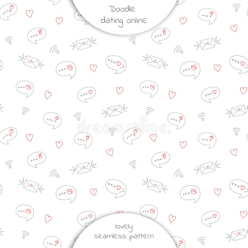 Den sömlösa modellen med bubblan för text, hjärtor, märker och kysser royaltyfri illustrationer Den sömlösa modellen med bubblan för text, hjärtor, märker och kysser royaltyfri illustrationer