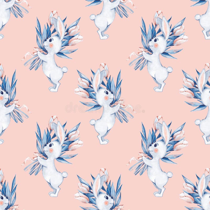 Den sömlösa modellen med tecknad filmvit oavbrutet tjata och blommar vektor illustrationer Den sömlösa modellen med tecknad filmvit oavbrutet tjata och blommar vektor illustrationer