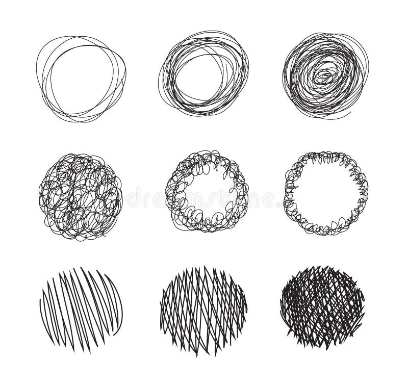 Pencil drawn circles bubbles - Vector. Pencil drawn circles bubbles - Vector