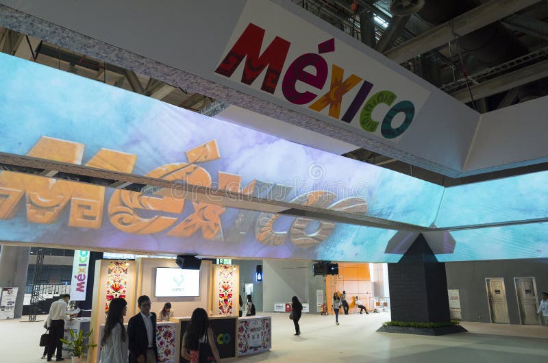 The Mexico Pavilion in the 11th China International SME (Small and Medium Enterprises) Fair, in Poly World Trade Expo Center and Guangzhou International Sourcing Center, In mid-October 2014, Guangzhou city, Canton Province, China. The Mexico Pavilion in the 11th China International SME (Small and Medium Enterprises) Fair, in Poly World Trade Expo Center and Guangzhou International Sourcing Center, In mid-October 2014, Guangzhou city, Canton Province, China