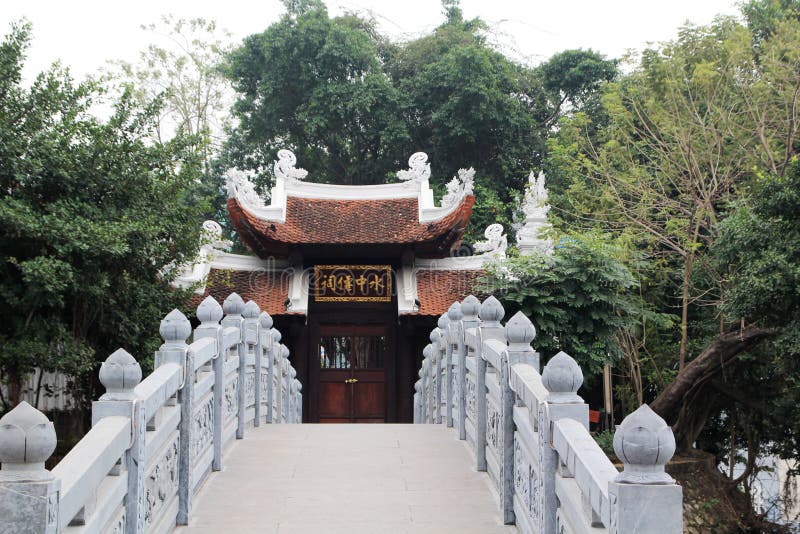 Den Thuy Trung Tien temple in Hanoi, Vietnam