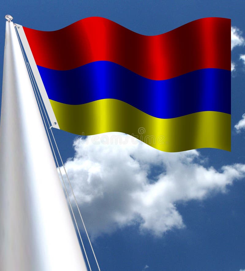 Den Tricolour nationsflaggan av Armenien vektor illustrationer Den Tricolour nationsflaggan av Armenien vektor illustrationer