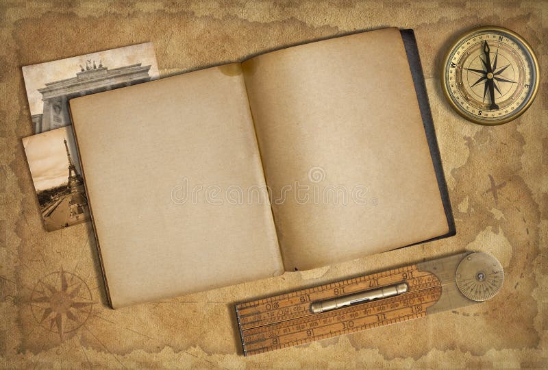 Den öppna dagboken över den gammala skatten kartlägger