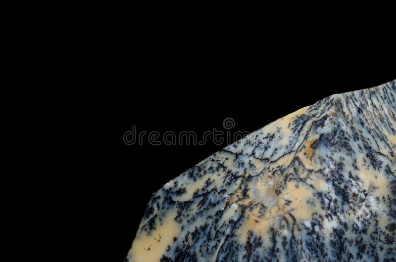 Dendriteopal med svart royaltyfri foto Dendriteopal med svart royaltyfri foto