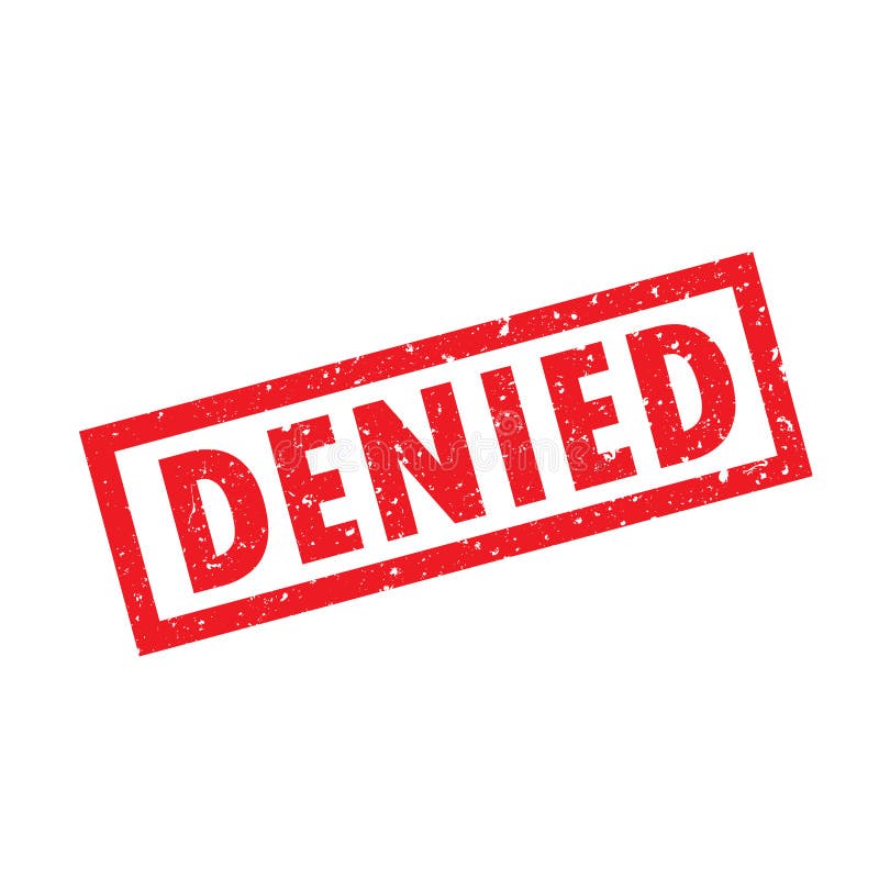 Denied grunge stamp design element. stock illustration Denied grunge stamp design element. stock illustration