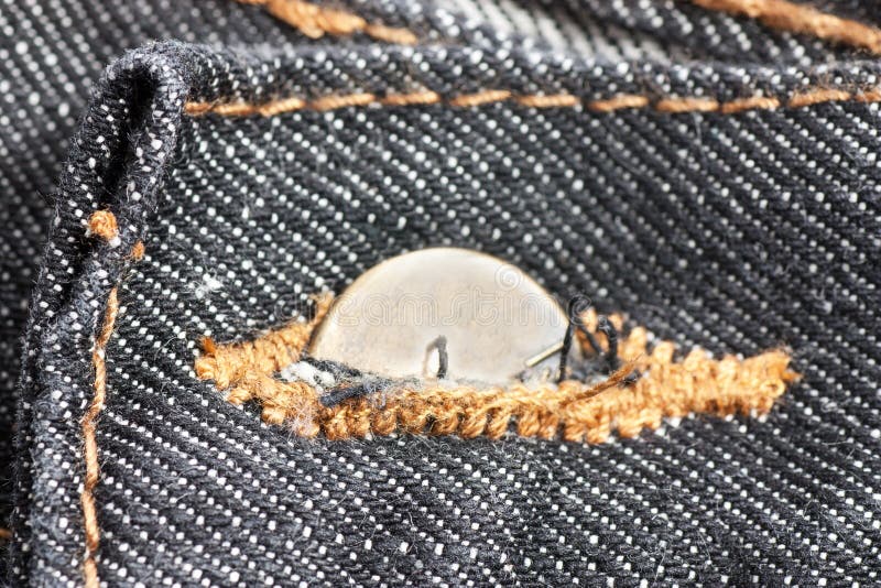 Closeup view of half clasped button on a jeans. Button clasp stock images, royalty-free photos and pictures
