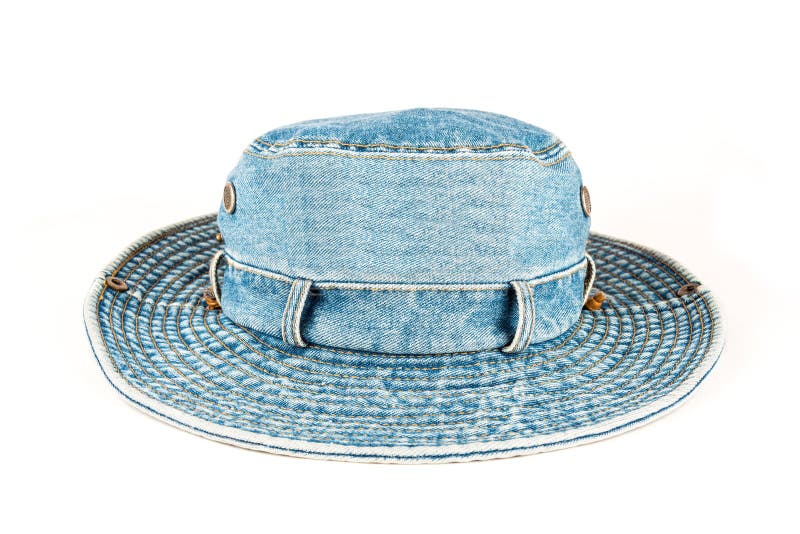 Denim hat isolated stock image. Image of designer, fashionable 52364879