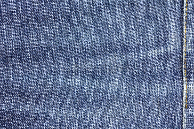 Denim Jeans Fabric Texture Background with Seam for Design. Stock Photo ...