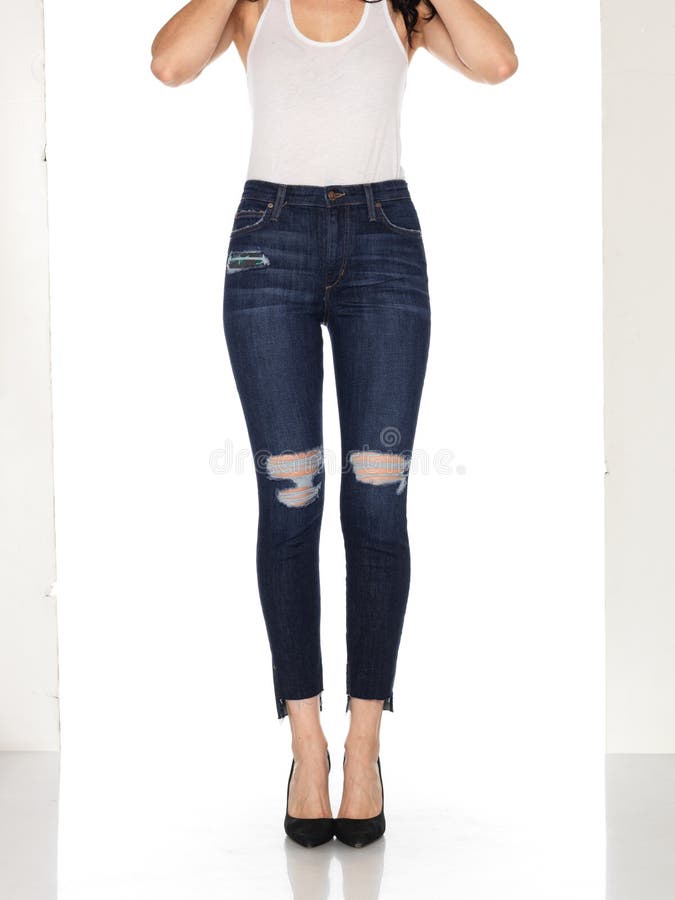 Denim Jeans Denim High Waist Hose Slim Fit Jeans, Skinny Fit Jeans ...