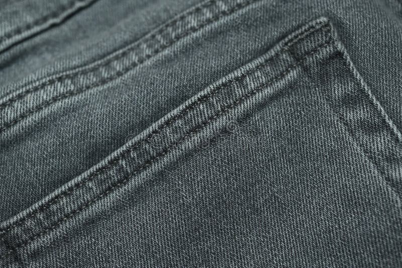 Close Up Denim Jeans Stitch Textured Textile Stock Image Image of