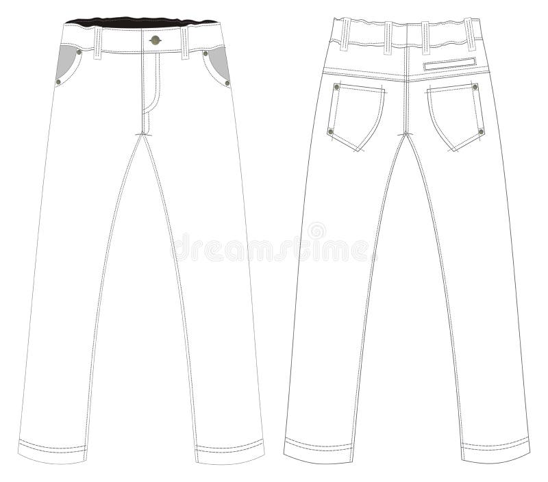 Denim pants stock illustration. Illustration of templates - 24306459