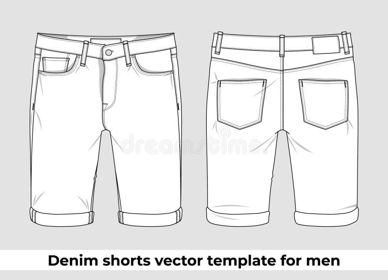 denim shorts vector