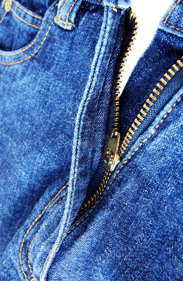 Denim zipper close up stock photo. Image of macro, cotton - 18010254