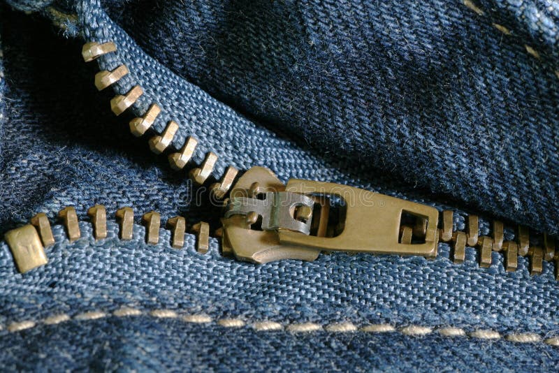 Denim with zipper stock image. Image of apparel, close - 35556425