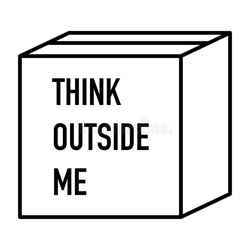 Denken Sie außerhalb der kreativen Idee des Kastens sehr vektor abbildung Denken Sie außerhalb der kreativen Idee des Kastens sehr vektor abbildung