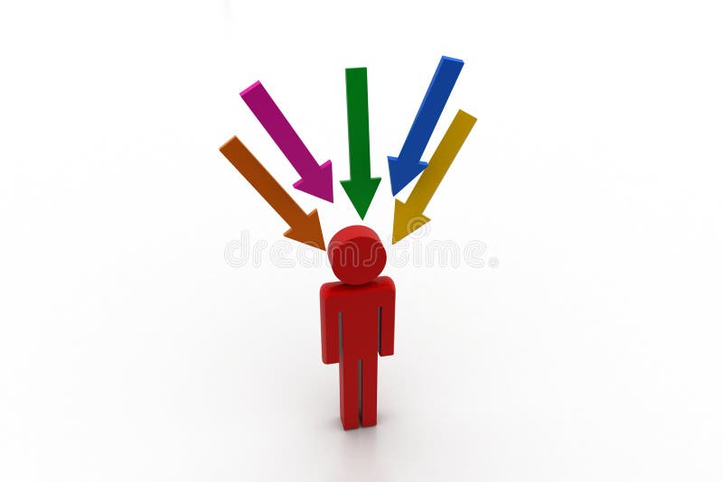 Denkende unterschiedliche Arten der Leute stock abbildung Denkende unterschiedliche Arten der Leute stock abbildung