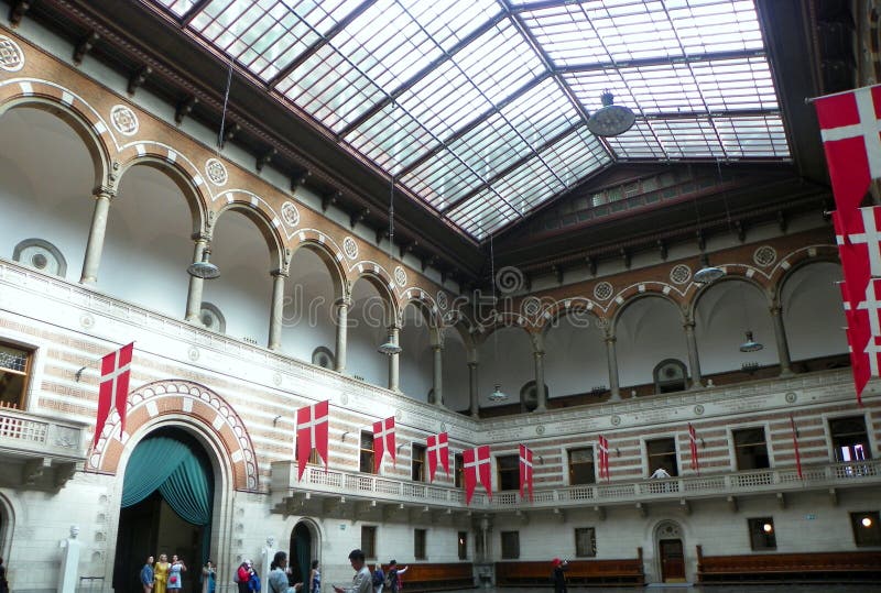 Denmark, Copenhagen, City Hall Square, Copenhagen City Hall, Interior ...