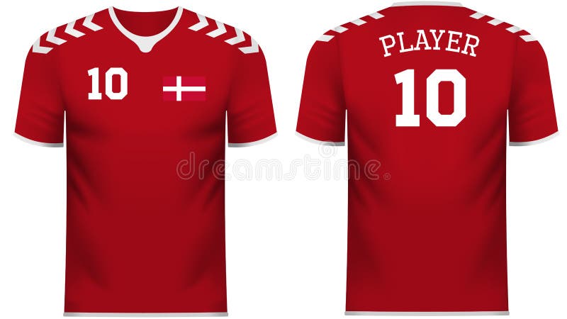 Denmark Fan Sports Tee Shirt in Generic Country Colors Stock ...