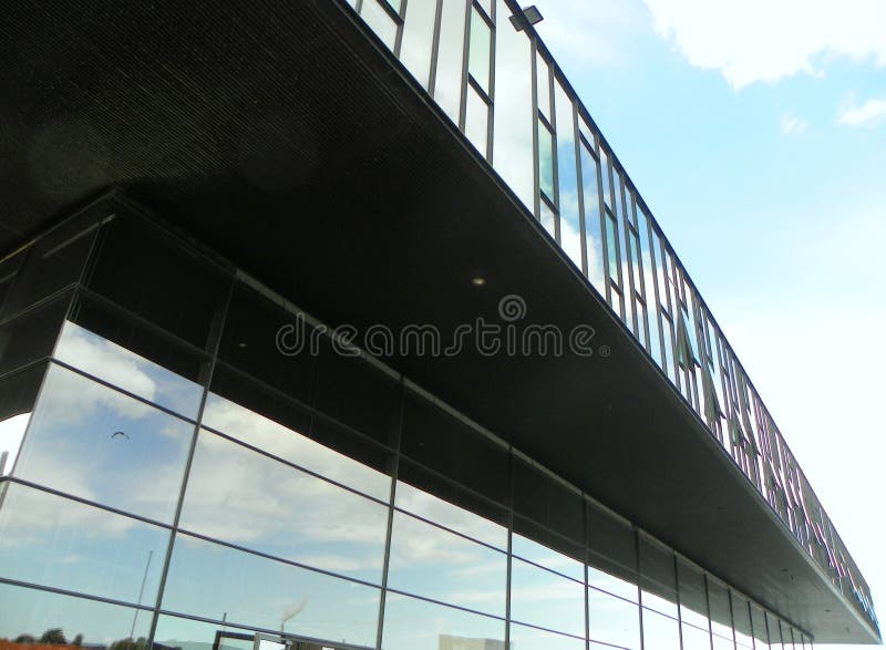 Denmark, Copenhagen, Ofelia Plads, Royal Danish Playhouse, exterior of the theater 9.08.2019. Denmark, Copenhagen, Ofelia Plads, Royal Danish Playhouse, exterior of the theater 9.08.2019