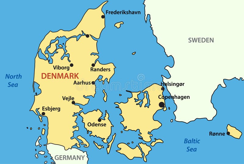 Denmark översiktsvektor