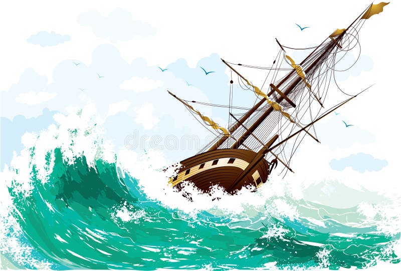 denny statek ilustracja wektor denny statek ilustracja wektor