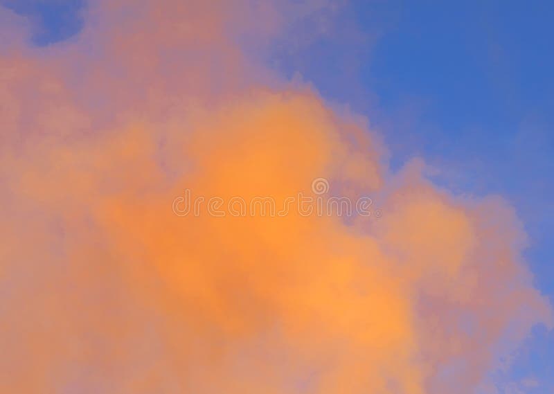 Dense Orange Smoke On Blue Sky Stock Photo Image of vaporize, smoke