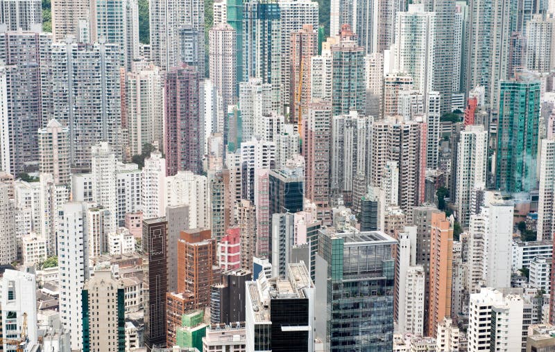 Densely populated hong kong