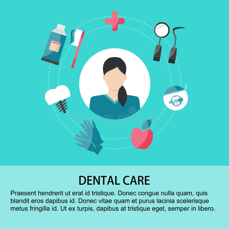 Dental care elements on green background vector illustration Dental care elements on green background vector illustration
