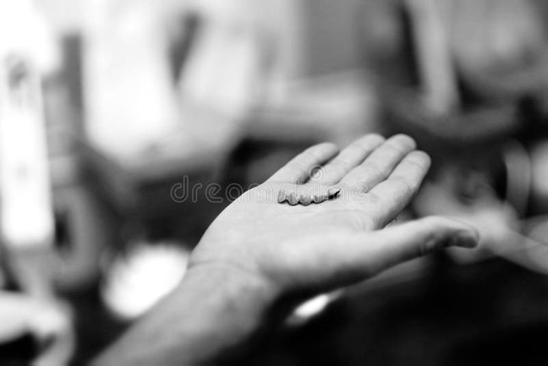 Dental crowns on the palm royalty free stock photo Dental crowns on the palm royalty free stock photo