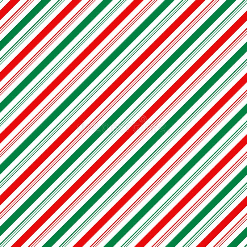 Diagonal candy cane stripes repeating pattern design. Peppermint stripes illustrations